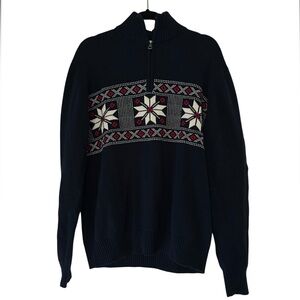 Men’s Original Weatherproof Vintage 1/4 Zip Holiday Sweater - Navy